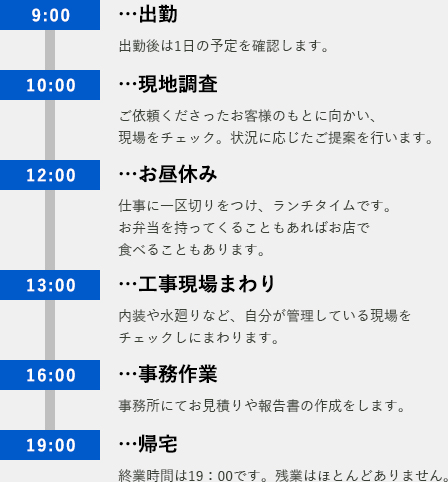 一日の流れ表